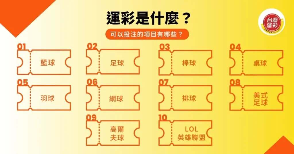 運彩是什麼?可以投注的項目有哪些?