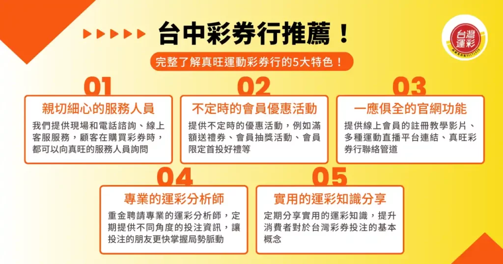 台中彩券行推薦！完整了解真旺運動彩券行的 5 大特色！
