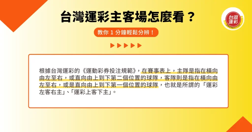 運彩主客場怎麼看? 1 分鐘教你運彩怎麼看主客!